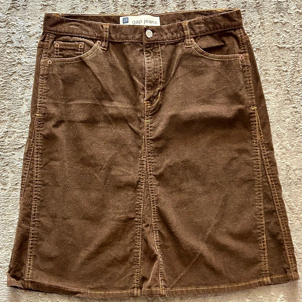 GAP Brown corduroy Denim Skirt